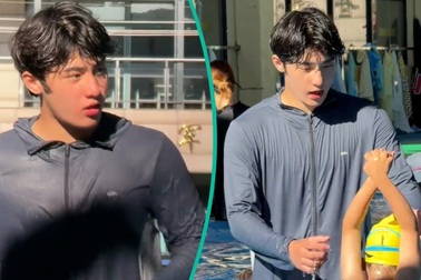 Thầy giáo dạy bơi khốn khổ vì... quá hấp dẫn