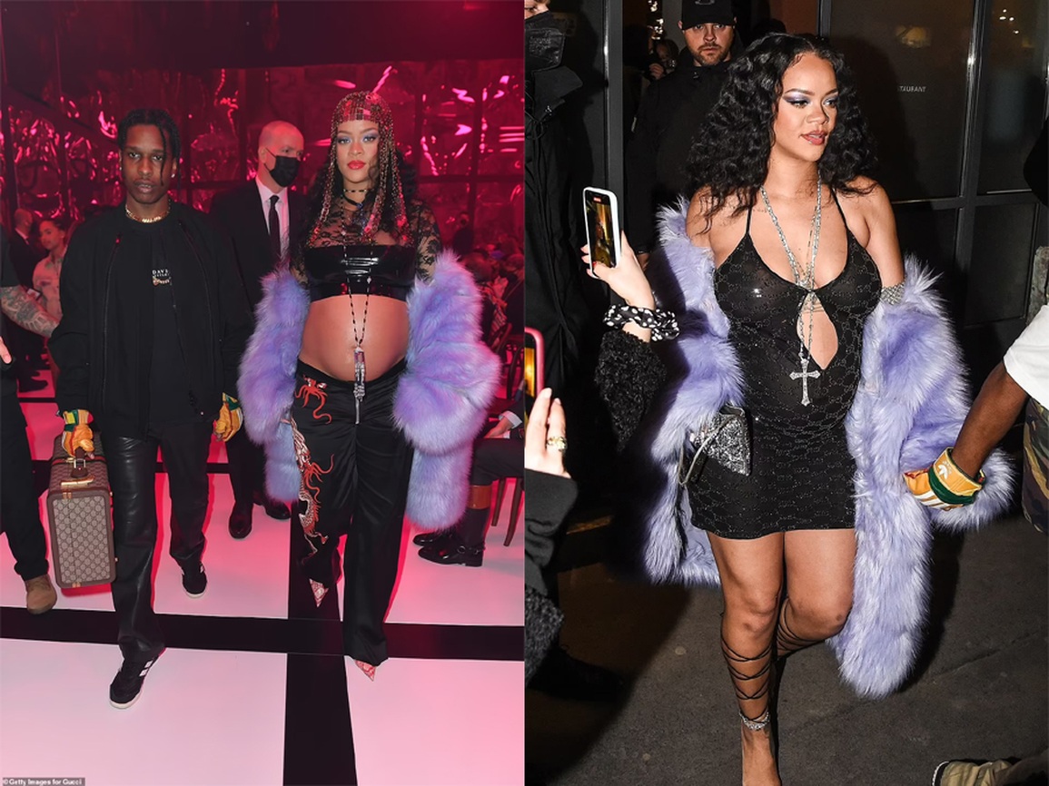 Rihanna khoe bụng bầu tại tuần lễ thời trang Milan - 2 Rihanna khoe bụng bầu tại tuần lễ thời trang Milan - 2
