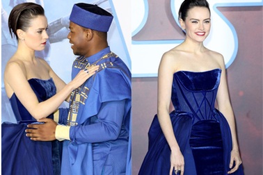 Daisy Ridley khoe da trắng mịn trong buổi ra mắt phim Star Wars