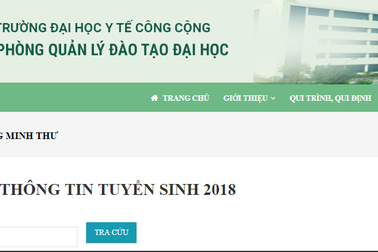 Điểm chuẩn hai ngành xét tuyển kết quả thi THPT của ĐH Y tế Công cộng