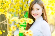 Ngôi sao thời trang Lê Hạ Anh rực rỡ bên mai vàng đón xuân