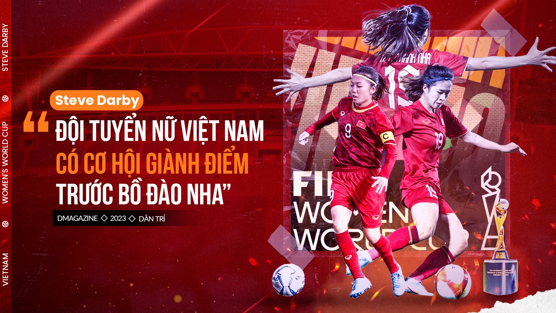 Steve Darby: "Đội tuyển nữ Việt Nam có cơ hội giành điểm trước Bồ Đào Nha"