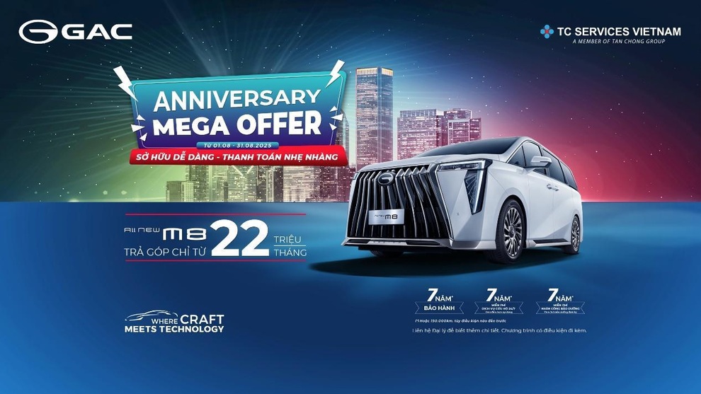 Hàng loạt ưu đãi nhân dịp kỷ niệm 1 năm GAC MOTOR Việt Nam - 3 Hàng loạt ưu đãi nhân dịp kỷ niệm 1 năm GAC MOTOR Việt Nam - 3