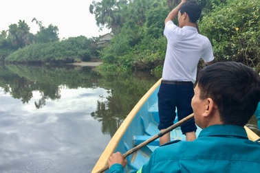 Theo dõi dấu chân, đặt bẫy quyết truy bắt cá sấu sổng chuồng