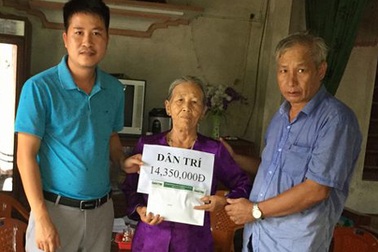 Trao thêm hơn 14 triệu đồng tới cụ bà chăm cháu xơ gan, suy đa tạng