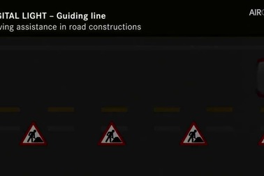 Đèn pha thông minh có khả năng hiển thị biển cảnh báo