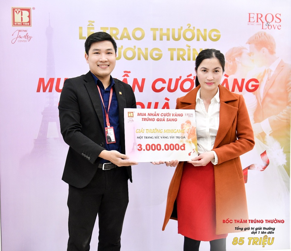 Bảo Tín Minh Châu trao thưởng mùa cưới đợt 1 tổng trị giá 85 triệu đồng - 6 Bảo Tín Minh Châu trao thưởng mùa cưới đợt 1 tổng trị giá 85 triệu đồng - 6