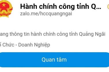 Quảng Ngãi nói gì khi giải quyết thủ tục hành chính trên Zalo?