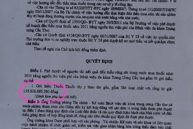 Lại “loạn” đấu thầu ở Bệnh viện ĐKTƯ Cần Thơ?