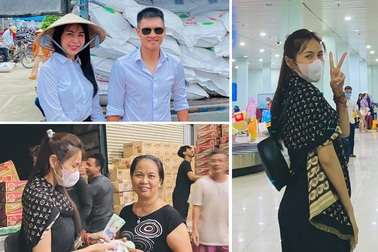 Công Vinh gọi Thủy Tiên là “cô vợ trời hành” vì một mình bay ra Huế cứu trợ