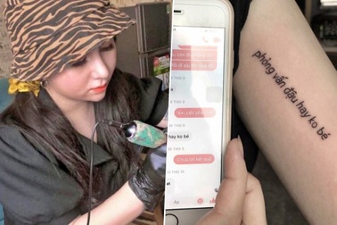 Chủ tiệm run tay khi xăm 'tin nhắn cuối cùng của mẹ' cho cô gái trẻ