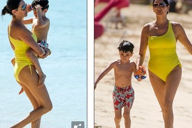 Lauren Silverman rực rỡ với áo tắm màu vàng