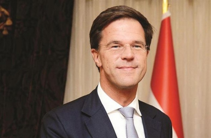 Thủ tướng Hà Lan Mark Rutte. (Nguồn: Hurriyetdailynews).