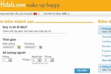 Cổng thông tin Hotels.com được Việt hóa
