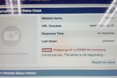 Hàng loạt trang web của chính phủ Thái Lan bị tin tặc đánh sập