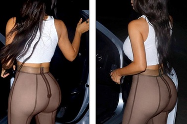 Kim Kardashian "lộ" vòng ba ngoại cỡ