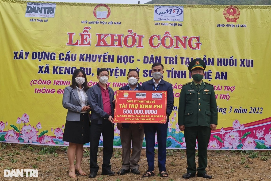Khởi công xây dựng cầu Khuyến học và Dân trí nơi biên giới Việt - Lào - 14 Khởi công xây dựng cầu Khuyến học và Dân trí nơi biên giới Việt - Lào - 14