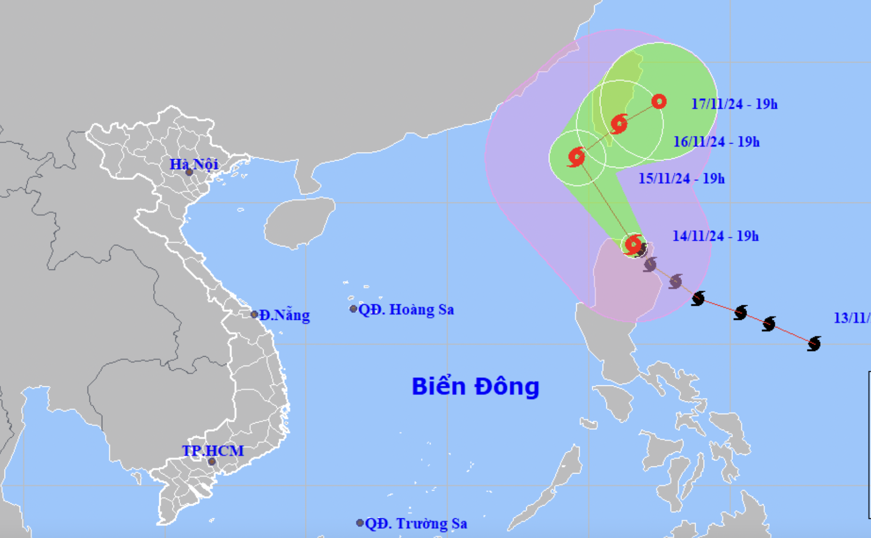 Bão Usagi giật cấp 16 vào Biển Đông rồi đột ngột đổi hướng - 1