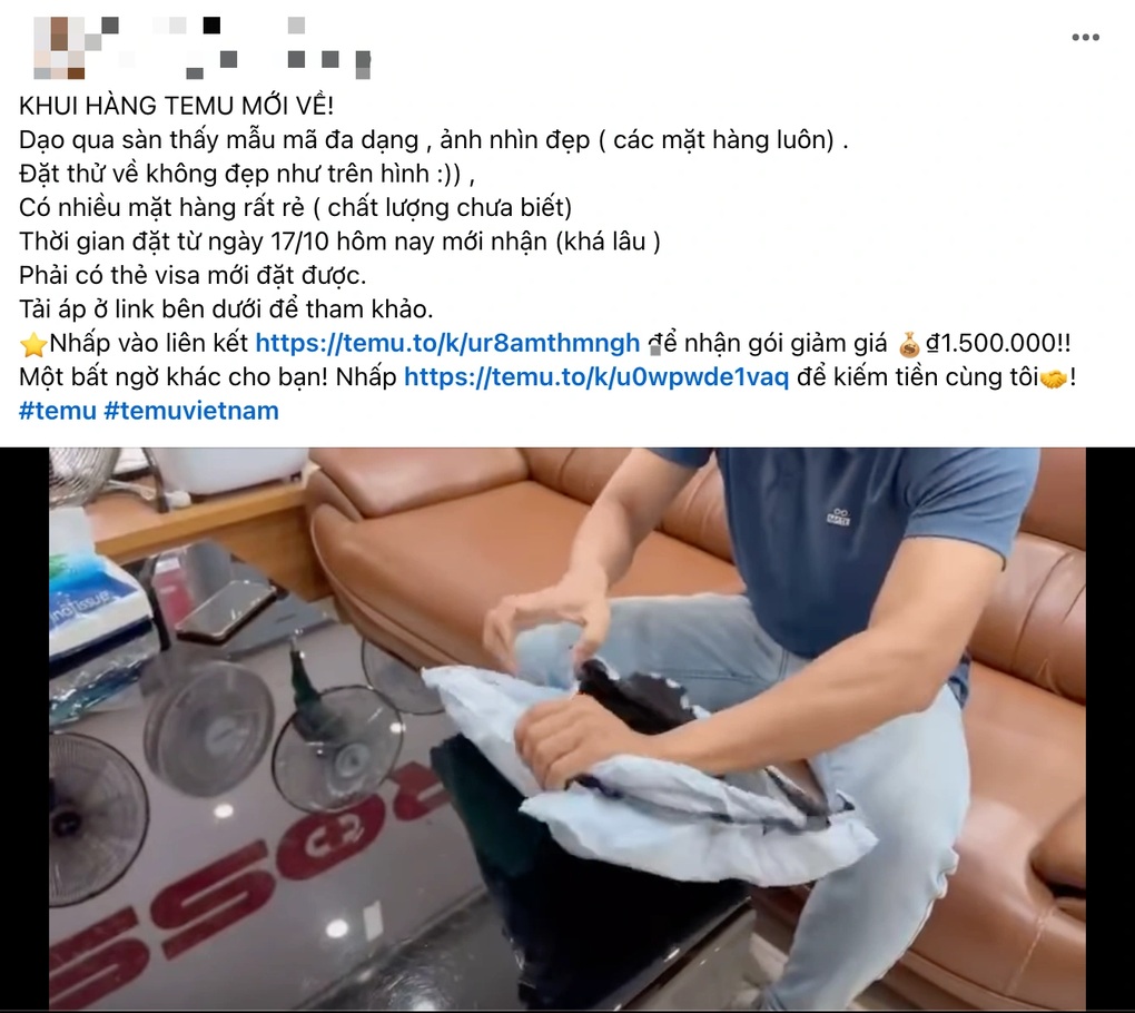 Trải nghiệm mua hàng Temu: Đồ xài 2 tiếng đã bung bét, gian nan trả hàng - 3 Trải nghiệm mua hàng Temu: Đồ xài 2 tiếng đã bung bét, gian nan trả hàng - 3