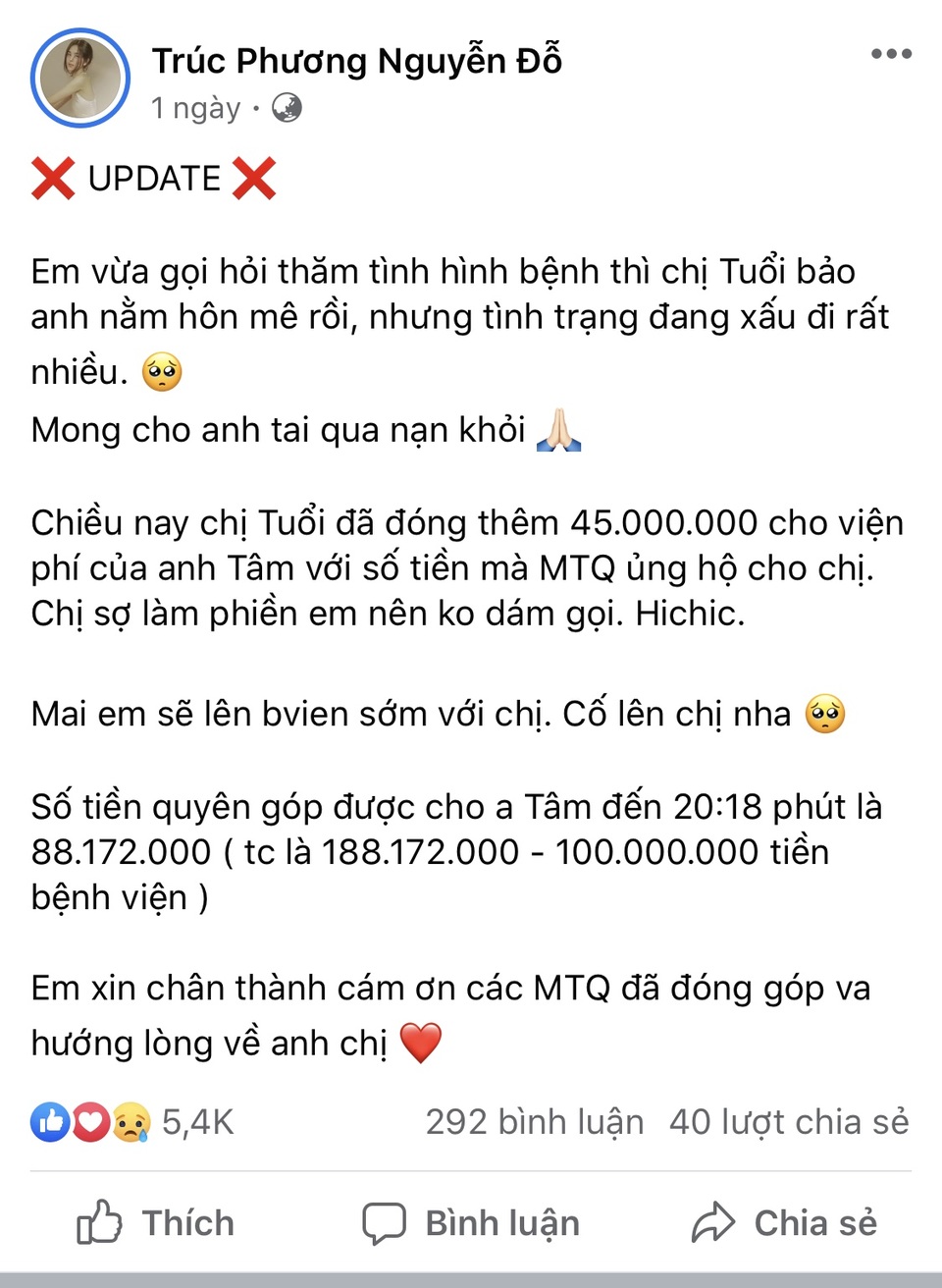 Áp lực sau sự nổi tiếng của cô gái đẹp kêu gọi hàng trăm triệu giúp người - 6 Áp lực sau sự nổi tiếng của cô gái đẹp kêu gọi hàng trăm triệu giúp người - 6