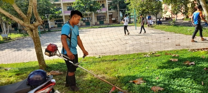 Nhà trường rất chú trọng công tác bảo vệ cảnh quan môi trường