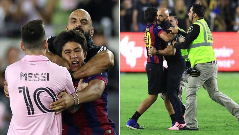 Messi's bodyguard receives a high salary, causing a fever when he strangles a crazy fan - 1