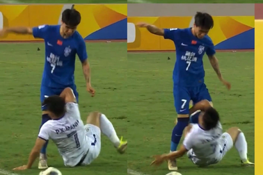 Đá vào mặt Xuân Mạnh, cầu thủ Trung Quốc bị CĐV đòi đuổi khỏi ĐTQG