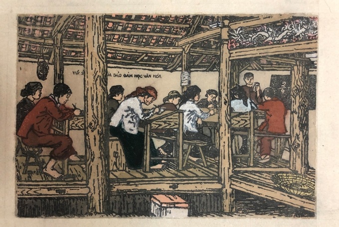 Tác phẩm “Lớp học bình dân” - tác giả Nguyễn Thế Vinh.