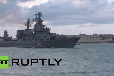 Tuần dương hạm tên lửa Moskva trở về Nga