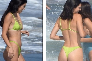 Kendall Jenner gợi cảm đi tắm biển