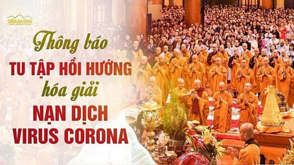 Dừng chương trình Chùa Ba Vàng chỉ cách hóa giải dịch virus corona - 1 Dừng chương trình Chùa Ba Vàng chỉ cách hóa giải dịch virus corona - 1