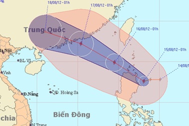 Bão cấp 12 tiến vào biển Đông