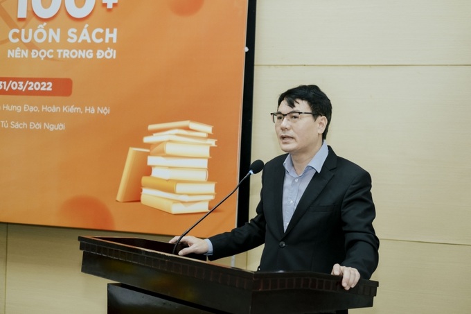Ông Nguyễn Xuân Dũng – Phó Giám đốc Thư viện Quốc gia Việt Nam phát biểu.