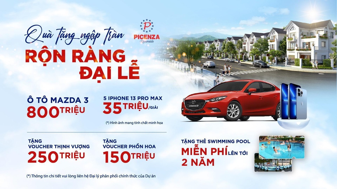 Picenza Riverside Sơn La tung chính sách bán hàng hấp dẫn dịp đại lễ - 1 Picenza Riverside Sơn La tung chính sách bán hàng hấp dẫn dịp đại lễ - 1