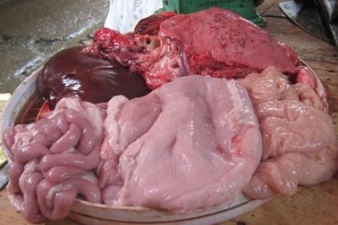 Nội tạng bẩn tiêu thụ ở đâu?