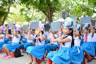Quảng Ngãi: Học sinh tiểu học tìm hiểu kiến thức phòng chống thiên tai