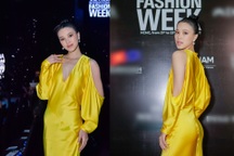 Hoa hậu Châu Á Yến Trang nổi bật với váy vàng rực