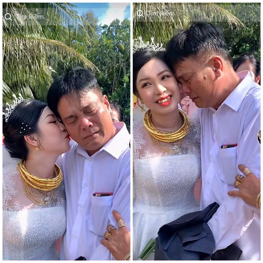 Xúc động cảnh người cha khóc sướt mướt tiễn con gái về nhà chồng - 1 Xúc động cảnh người cha khóc sướt mướt tiễn con gái về nhà chồng - 1