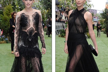 “Choáng” với váy voan của Kristen Stewart, Charlize Theron 