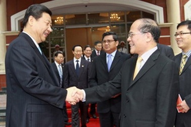 Chủ tịch Quốc hội tiếp Phó Chủ tịch Tập Cận Bình