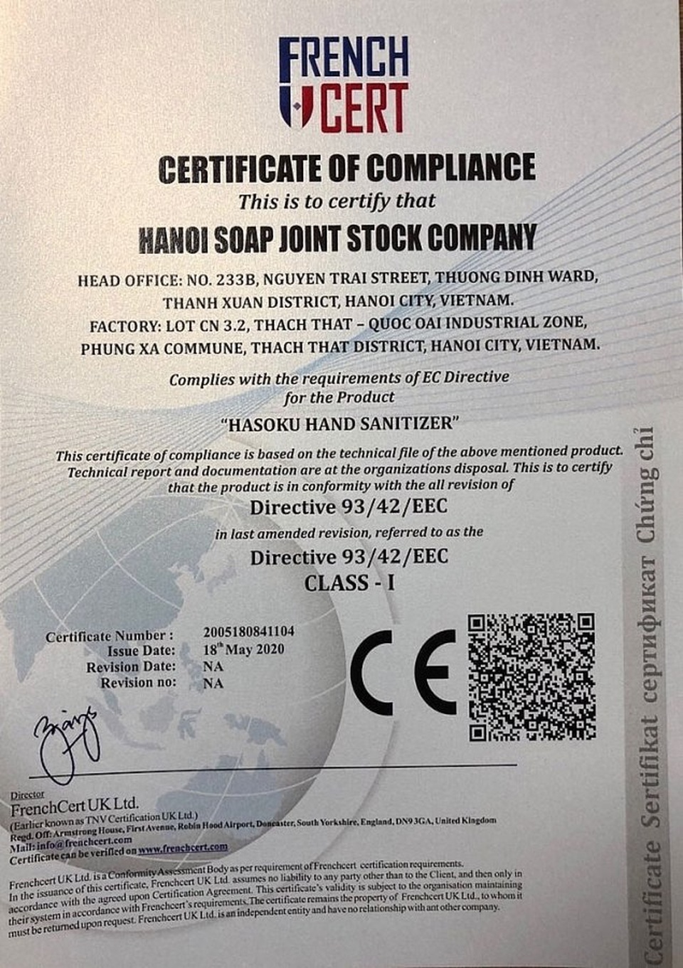 Nước rửa tay HASOCO Việt Nam xuất khẩu ra thị trường quốc tế - 2 Nước rửa tay HASOCO Việt Nam xuất khẩu ra thị trường quốc tế - 2