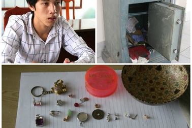 Hai tên trộm lấy 830 triệu đồng… còn lấy thêm 10 đôi dép