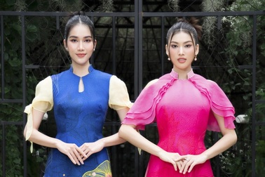 Á hậu Phương Anh, Ngọc Thảo dịu dàng với áo dài Tết 2022