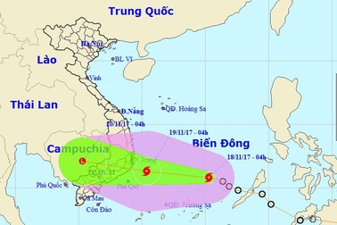Hình thành bão số 14 trên Biển Đông