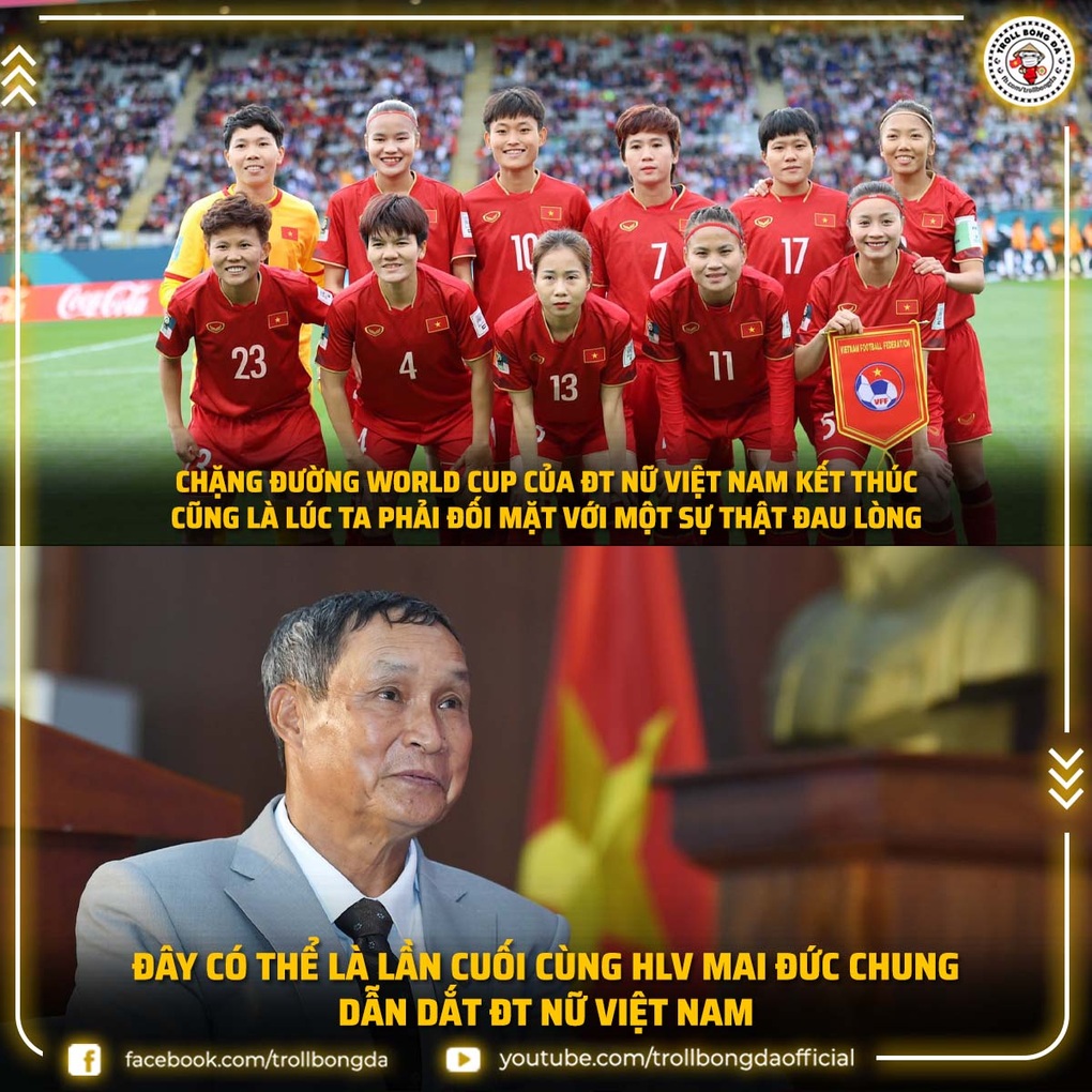 Nhiều người lo ngại đội tuyển nữ sẽ phải chia tay huấn luyện viên Mai Đức Chung sau kỳ World Cup lần này (Ảnh: Troll bóng đá). Nhiều người lo ngại đội tuyển nữ sẽ phải chia tay huấn luyện viên Mai Đức Chung sau kỳ World Cup lần này (Ảnh: Troll bóng đá).