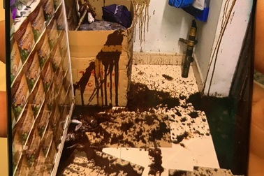 Công an truy xét nhóm người ném chất bẩn, đập phá một nhà thuốc ở Hà Nội