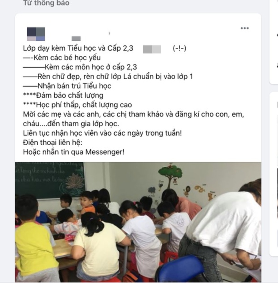 Nóng ruột, bố mẹ “săn” giáo viên dạy chữ cấp tốc cho con trước lớp 1 - 3 Nóng ruột, bố mẹ “săn” giáo viên dạy chữ cấp tốc cho con trước lớp 1 - 3