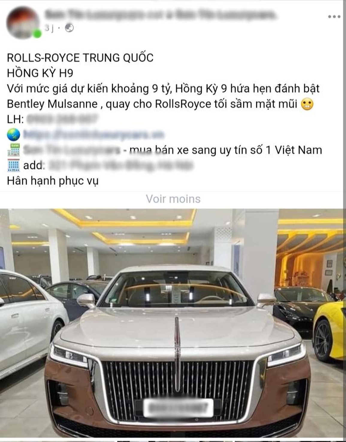 Ô tô Trung Quốc Hongqi H9 được thét giá 9 tỷ đồng tại Hà Nội - 1 Ô tô Trung Quốc Hongqi H9 được thét giá 9 tỷ đồng tại Hà Nội - 1