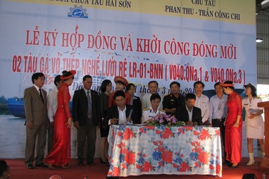 Khởi công đóng tàu vỏ thép đầu tiên cho ngư dân Quảng Nam