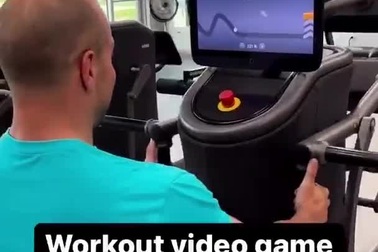 Chiếc máy tập gym giúp vừa tập vừa chơi game